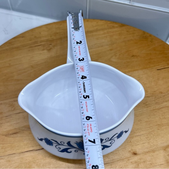 Noritake Progression China “Blue Haven” Gravy Boat Bowl Handle 2 Spouts Floral - Picture 11 of 13